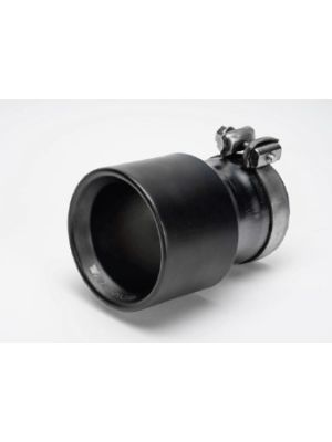 1 tail pipe OPT with OnePieceTechnology Ø 100mm, L=140mm titanium black PVD coated, 333g incl. full titanium clamp and titanium screw