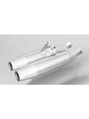 CUSTOM, Tapered muffler left/right Ø 84 mm, stainless steel chrome, EEC