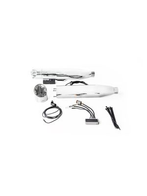 Exhaust HARLEY-DAVIDSON® Softail, ST1 (Euro 4), Milwaukee - Eight 18- Street Bob (FXBB)2 x CUSTOM Slip-On incl. cat., ASC – stainless steel chrome, (EC-) approval
