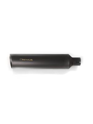 1 x CUSTOM muffler rolled up Ø 102 mm (4'') for HARLEY DAVIDSON Street Rod, stainless steel black, incl. EC homologation