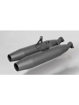 CUSTOM, Tapered muffler left/right Ø 84 mm, stainless steel black, EEC
