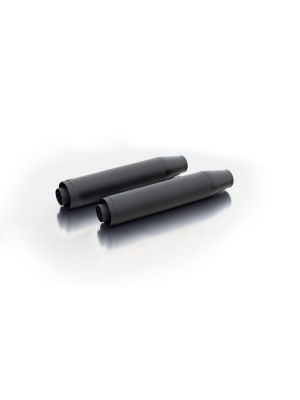 2x CUSTOM exhaust no cat., selectable endcaps, stainless steel black