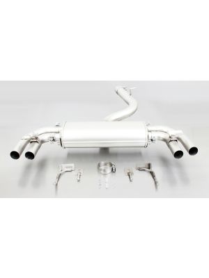 Exhaust Axle-back-system for Audi S3 Facelift with 2 integrated valves (selectable tail pipes), incl. EC homologation