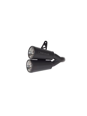 Exhaust INDIAN FTR 1200 / 1200 S MY 19- REMUS Vertical: RACING Slip On (silencer with removable sound insert), stainless steel black, NO (EEC-) APPROVAL