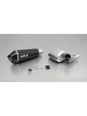 HYPERCONE, slip on muffler with front silencer, stainless steel black 