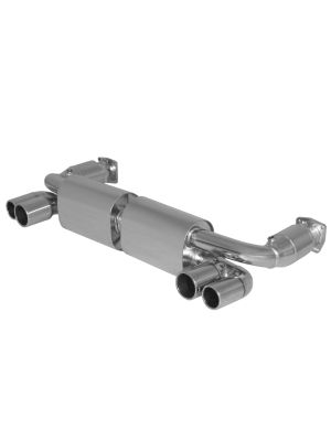 RACING stainless steel sport exhaust L/R, with race specification catalytic convertor, 4 chromed stainless steel tips Ø 76/84 mm