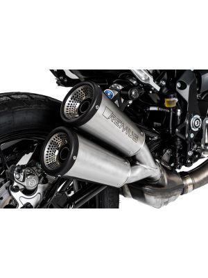 REMUS Vertical: Slip On (sport exhaust), INDIAN FTR 1200 and 1200 S stainless steel, incl. (EEC-) approval
